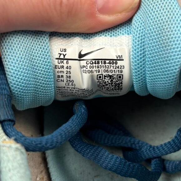 Nike Air Max 97 Size 7Y W8.5 Blue White Swoosh - Picture 6 of 8